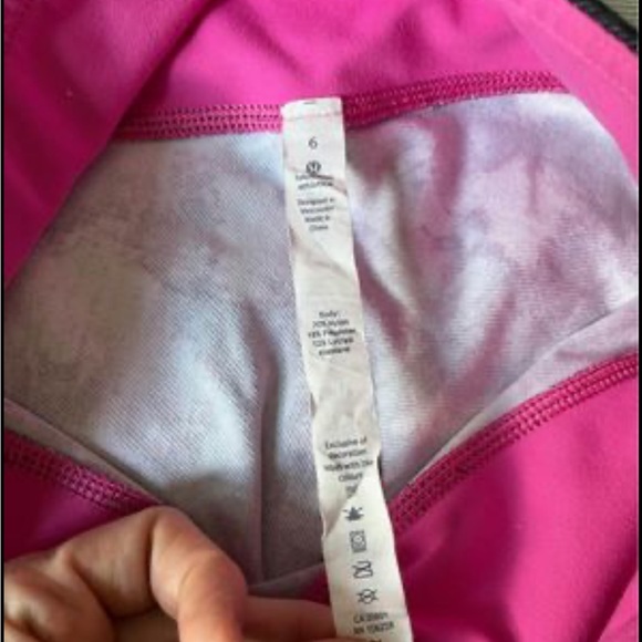 Lululemon cropped legging pink size 6 - Picture 5 of 6